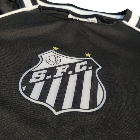 Camiseta Baby Look Esportiva Santos Feminina