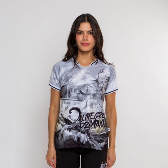 Camiseta Baby Look Santos Oficial Alvinegro Praiano