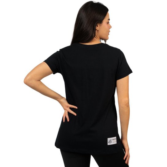 Camiseta Baby Look Santos Oficial Escudo Feminina