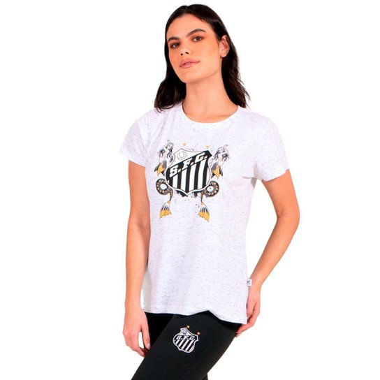 Camiseta Baby Look Santos Oficial Logo