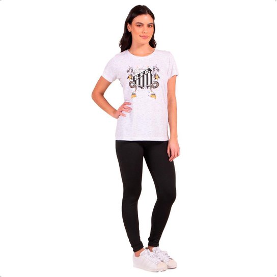 Camiseta Baby Look Santos Oficial Logo