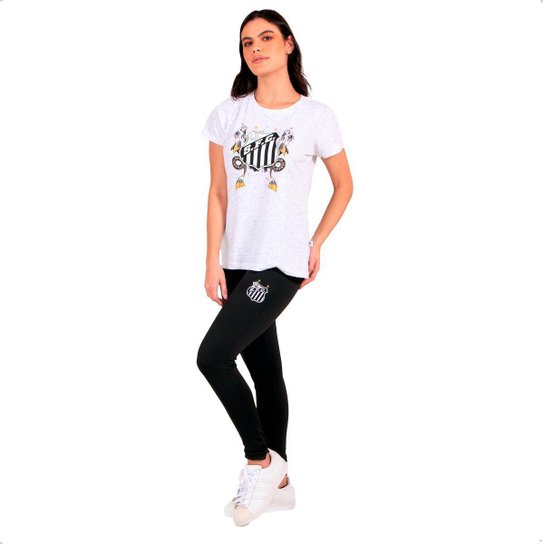 Camiseta Baby Look Santos Oficial Logo