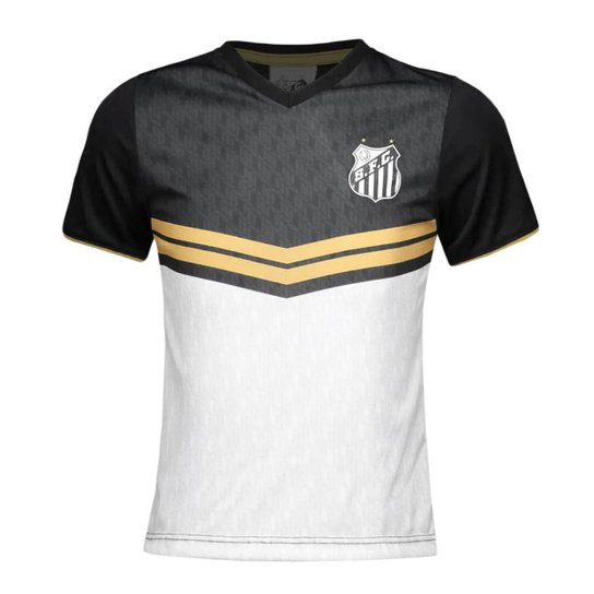 CAMISETA BRAZILINE SANTOS STUDY FEMININA - PRETO M
