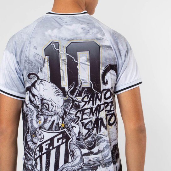 Camiseta Esportiva Juvenil Santos Oficial Alvinegro Praiano