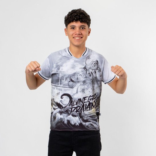 Camiseta Esportiva Juvenil Santos Oficial Alvinegro Praiano