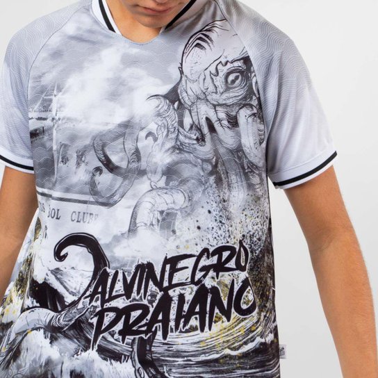 Camiseta Esportiva Juvenil Santos Oficial Alvinegro Praiano