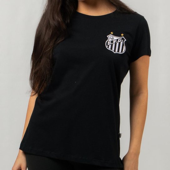 Camiseta Feminina Santos F.C. Baby Look Escudo