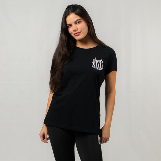 Camiseta Feminina Santos F.C. Baby Look Escudo