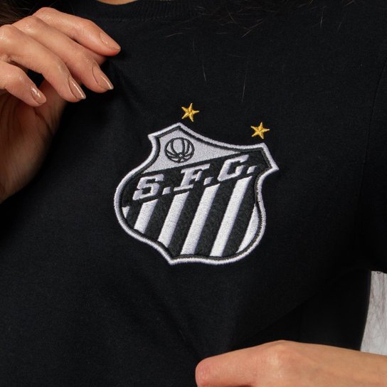 Camiseta Feminina Santos F.C. Baby Look Escudo