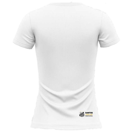 Camiseta Feminina Santos Oficial Baby Look Escudo Torcedor