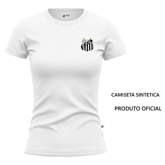 Camiseta Feminina Santos Oficial Baby Look Esportiva