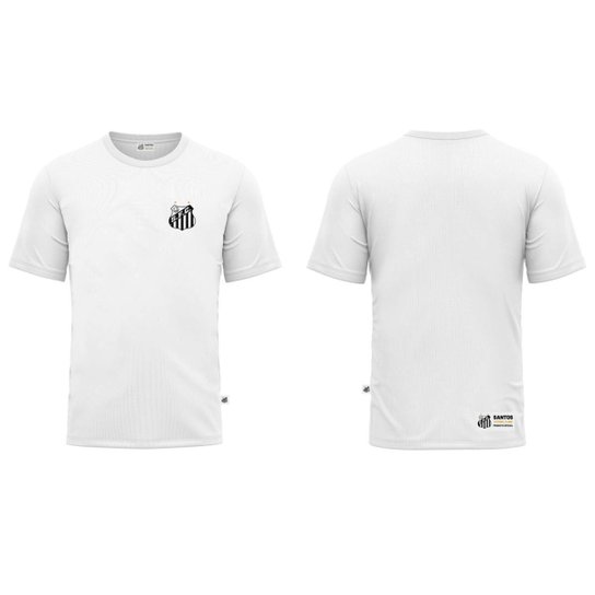 Camiseta Juvenil Santos F.C Oficial Classic Escudo Bordado
