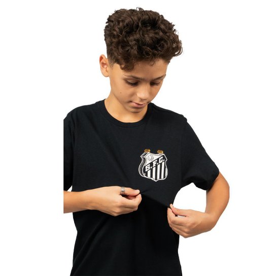 Camiseta Juvenil Santos Oficial Classic Algodão