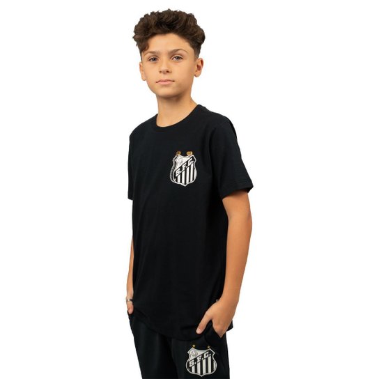 Camiseta Juvenil Santos Oficial Classic Algodão