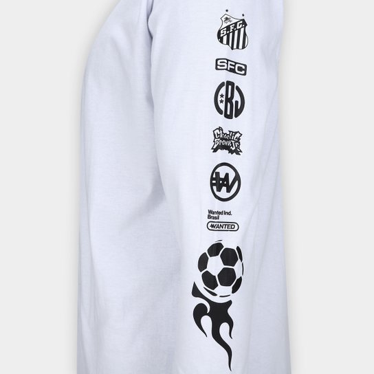 Camiseta Manga Longa Santos Fish Drip Masculina