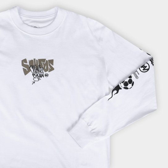Camiseta Manga Longa Santos Fish Drip Masculina