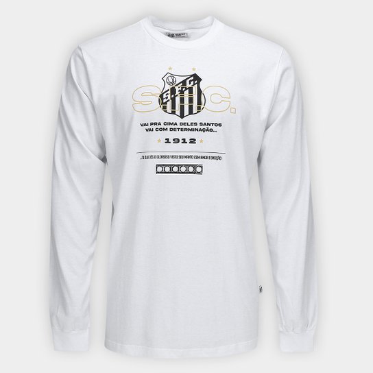 Camiseta Manga Longa Santos Masculina