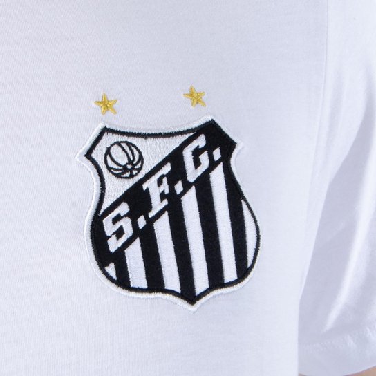 Camiseta Masculina Santos Classic Algodão Branca
