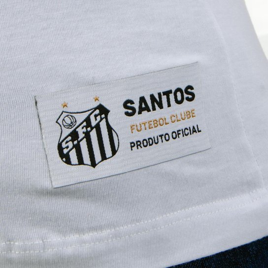 Camiseta Masculina Santos Classic Algodão Branca