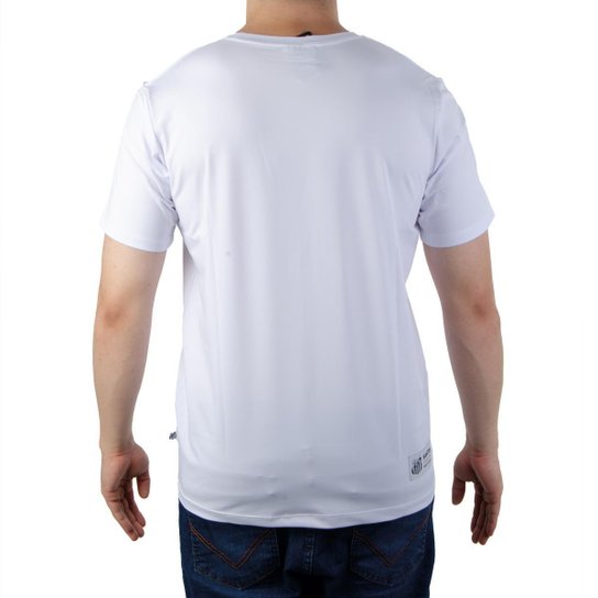 Camiseta Masculina Santos Esportiva Poliéster Branca