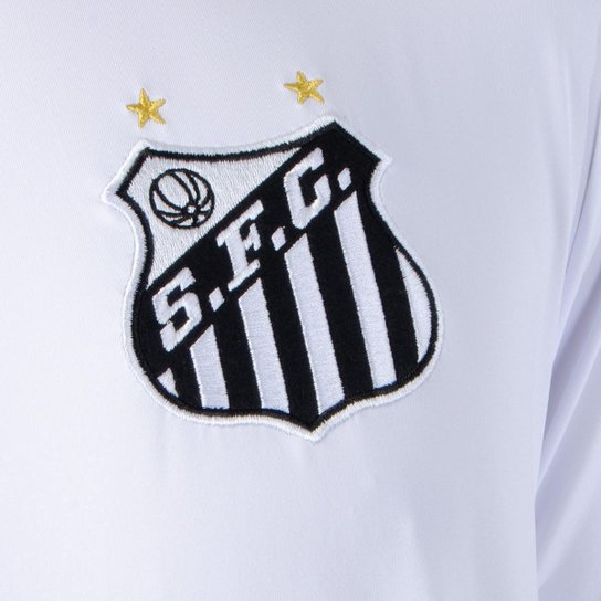 Camiseta Masculina Santos Esportiva Poliéster Branca