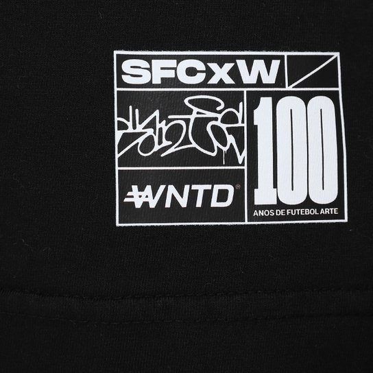 Camiseta Oversized Santos Com o Peixe Masculina