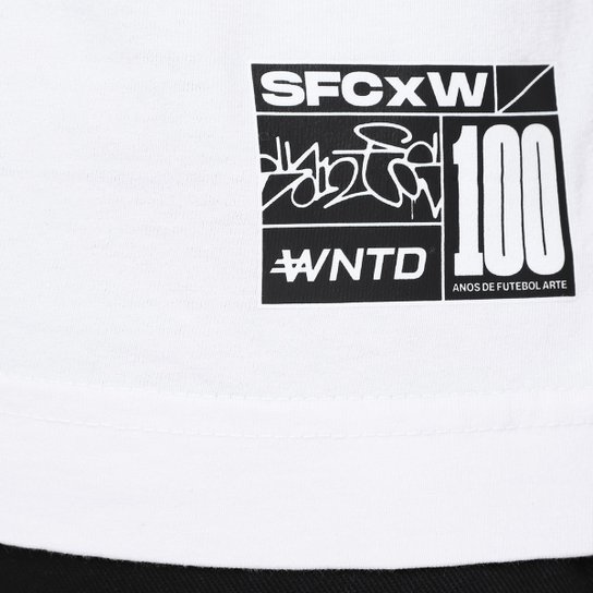 Camiseta Oversized Santos Com o Peixe Masculina