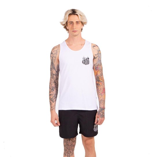 Camiseta Regata do Santos Oficial Masculina Algodão