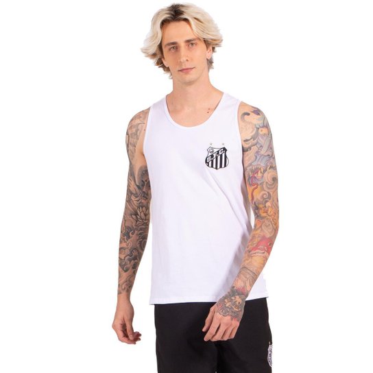 Camiseta Regata do Santos Oficial Masculina Algodão