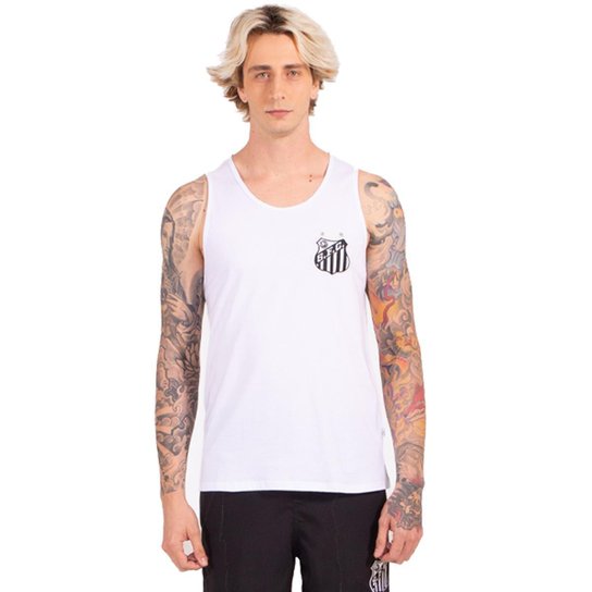 Camiseta Regata do Santos Oficial Masculina Algodão