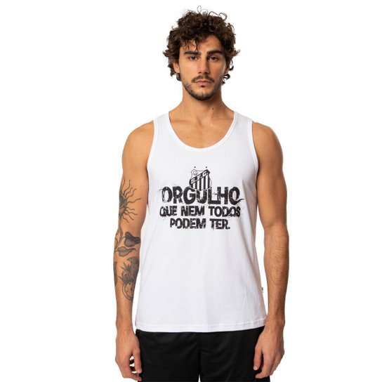 Camiseta Regata Masculina Santos Oficial Orgulho Santista