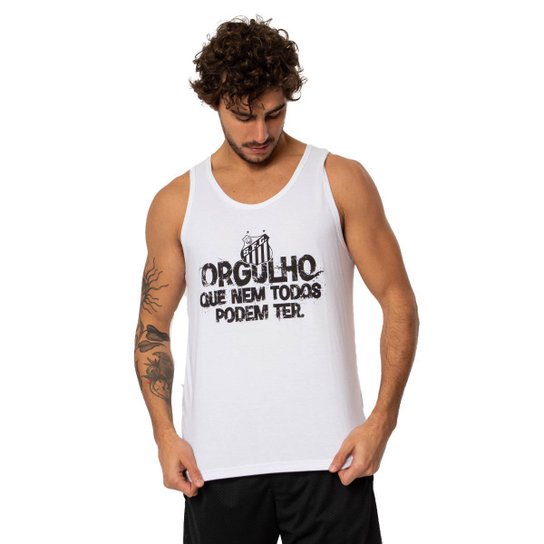 Camiseta Regata Masculina Santos Oficial Orgulho Santista