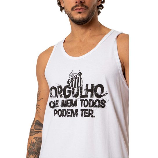 Camiseta Regata Masculina Santos Oficial Orgulho Santista