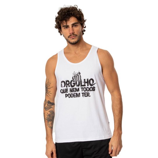 Camiseta Regata Masculina Santos Oficial Orgulho Santista
