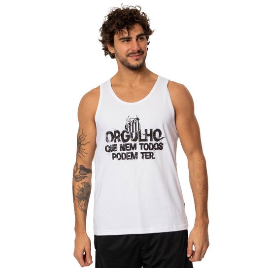 Camiseta Regata Masculina Santos Oficial Orgulho Santista
