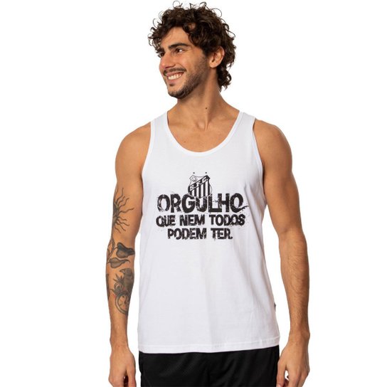 Camiseta Regata Masculina Santos Oficial Orgulho Santista