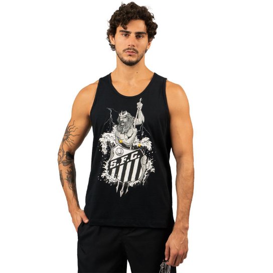 Camiseta Regata Oficial Santos Oficial Netuno Masculino