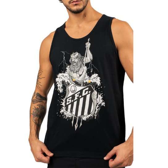 Camiseta Regata Oficial Santos Oficial Netuno Masculino