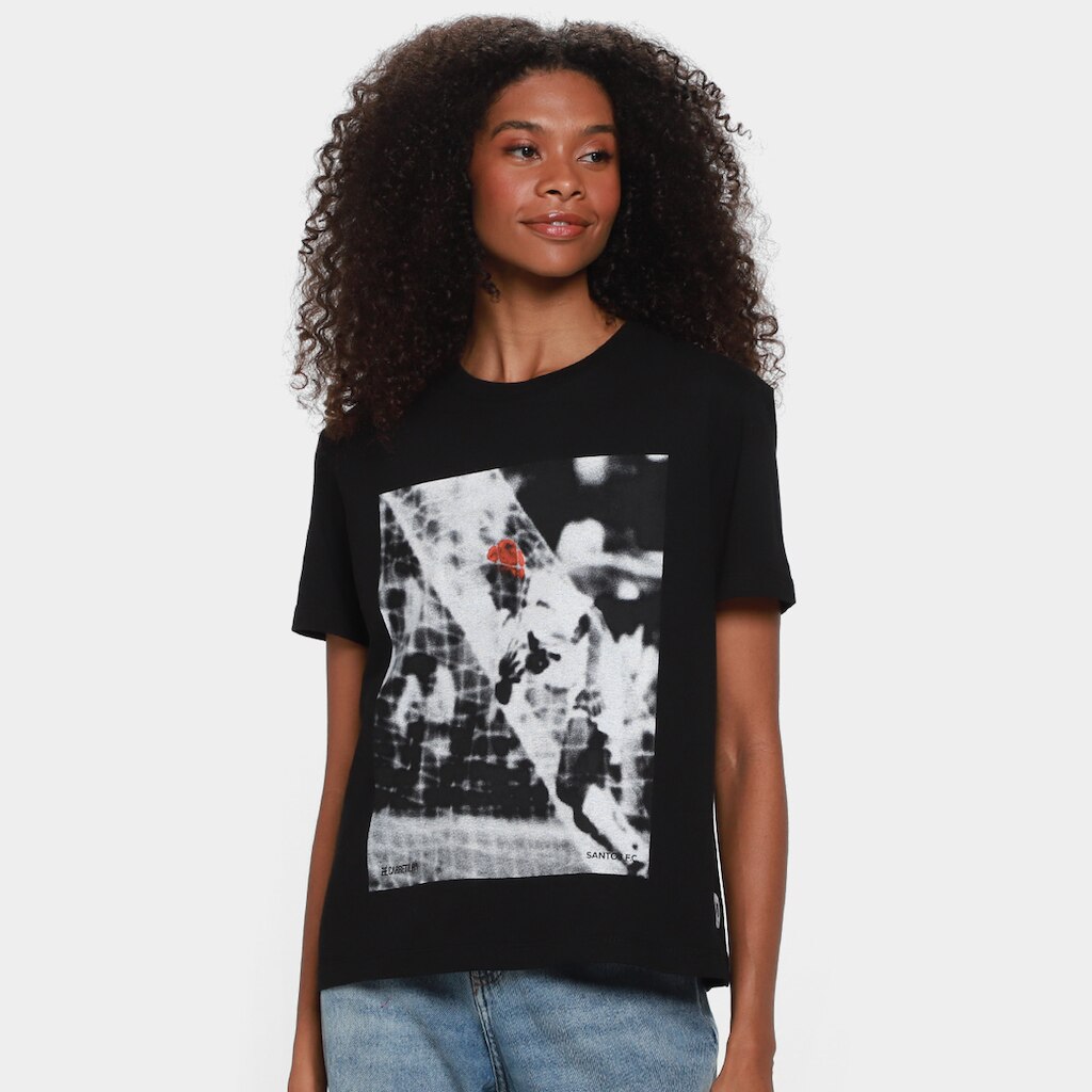 Camiseta Santos Cabelo Laranja Feminina