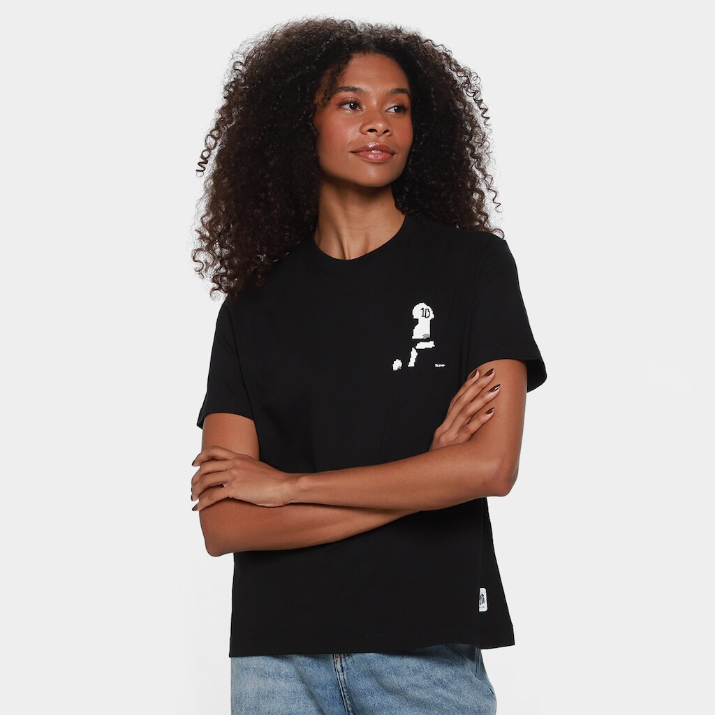 Camiseta Santos Estilo Rei Feminina