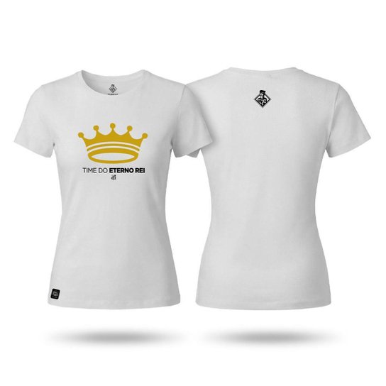 Camiseta Santos | ETERNO REI - ESTAMPA G - Feminina | Zé Carretilha