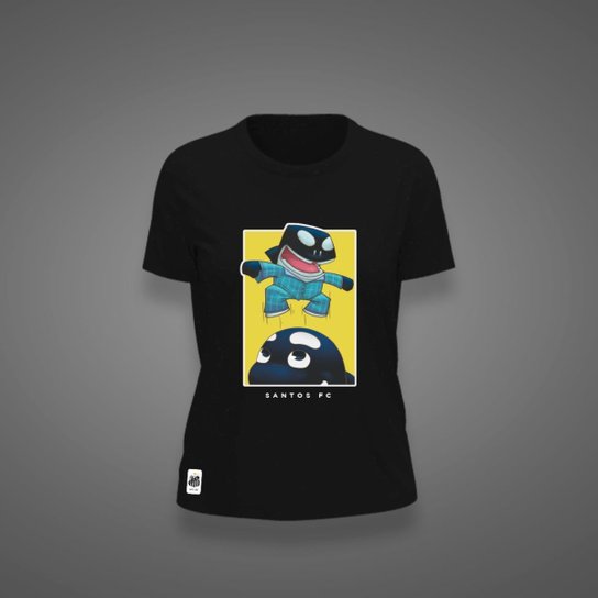 Camiseta Santos Feminina Zé Carretilha Baleinha e Baleião