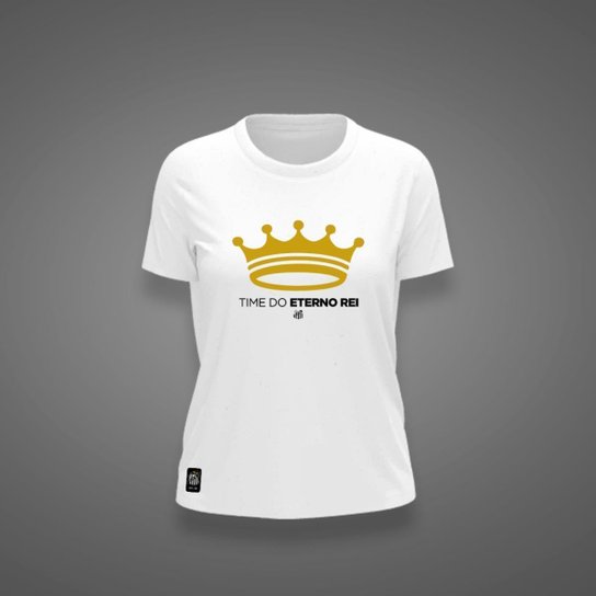 Camiseta Santos Feminina Zé Carretilha Eterno Rei Estampa