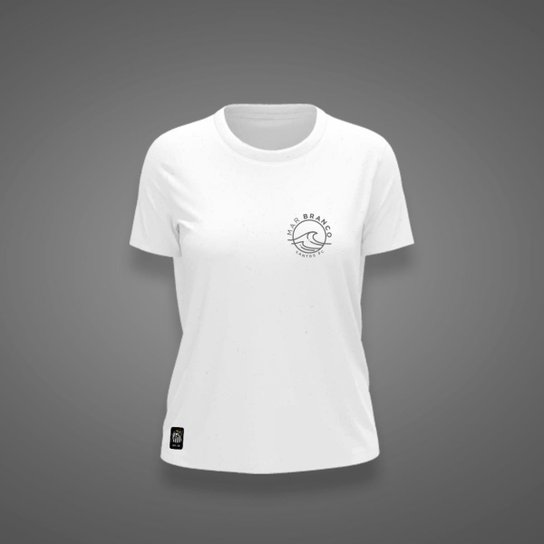Camiseta Santos Feminina Zé Carretilha Mar Branco