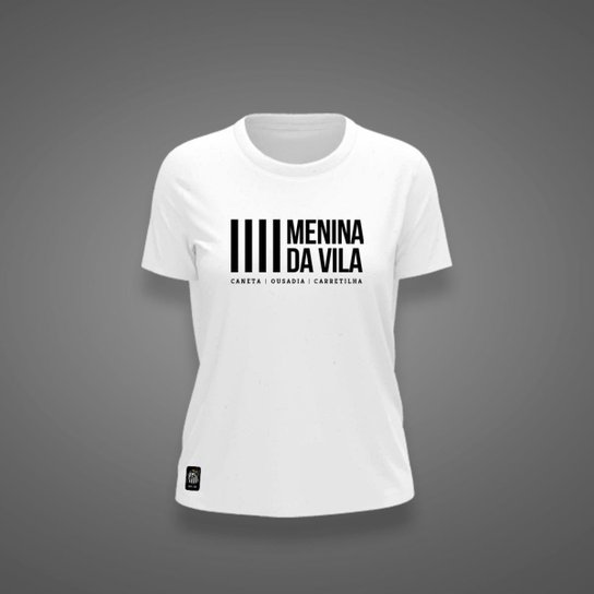 Camiseta Santos Feminina Zé Carretilha Menina Da Vila