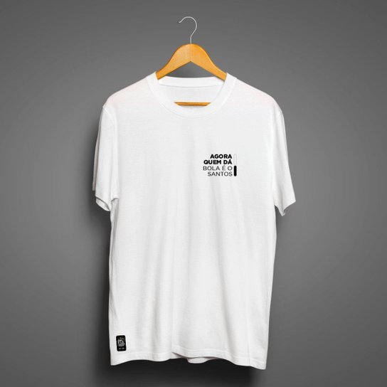 Camiseta Santos Masculina Agora Quem Da Bola É O Santos