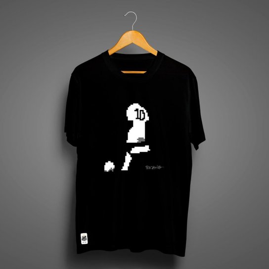 Camiseta Santos Masculina Estilo Rei Estampa Grande