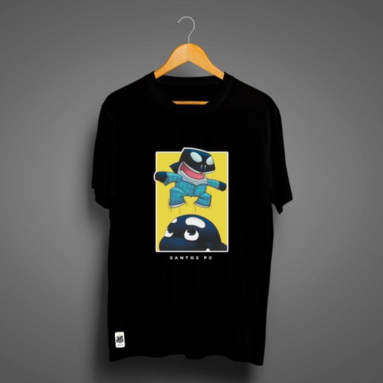 Camiseta Santos Masculina Zé Carretilha Baleinha e Baleião
