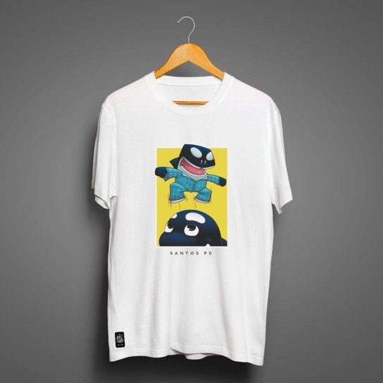 Camiseta Santos Masculina Zé Carretilha Baleinha e Baleião