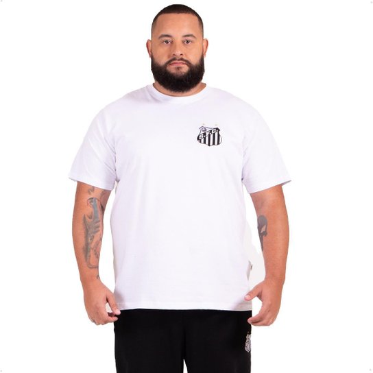 Camiseta Santos Oficial Classic Algodão Plus Size Masculina